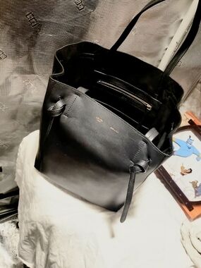 Celine Black Leather Tote Bag - Sleek Everyday Carry